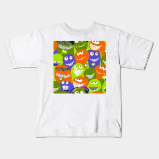 monster fun - green, orange, violet Kids T-Shirt